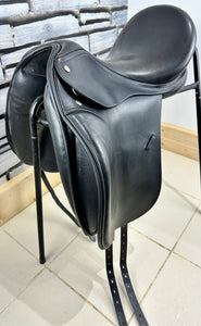 17 1/2” Wide Harry Dabbs Dressage Saddle - Black