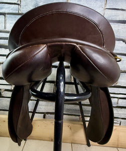 17” Wide Jeffries Falcon Hawk Event GP Saddle - Brown