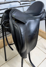Load image into Gallery viewer, 17 1/2” Wide-XW Ideal Suzannah Dressage Saddle - Black - Excellent Condition - Big Blocks