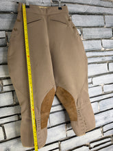 Load image into Gallery viewer, Vintage Sams Cavalry Twill Elephant Ear Breeches -24” Waist- Buff - Suede Knees