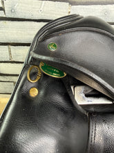 Load image into Gallery viewer, 18” MW Ideal Suzannah Printed Leather Dressage Saddle -Black