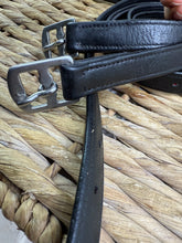 Load image into Gallery viewer, S/H 140cm/55” Hide Wrapped Stirrup Leathers - Black