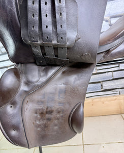 17” MW Kieffer N. Koof FL Jump Saddle - Brown