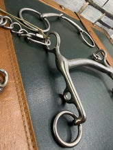 Load image into Gallery viewer, 5” Double Bit Set - Fixed Arch Mouth Weymouth &amp; Small Ring Bridoon - Thin
