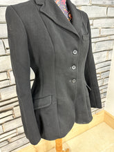 Load image into Gallery viewer, Vintage Rosette Ladies Size 36 Hunt Coat - Black