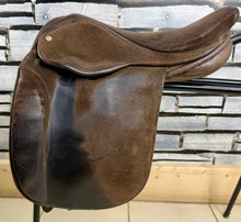 Load image into Gallery viewer, 15” Wide English Pony WH/Show Saddle - Brown
