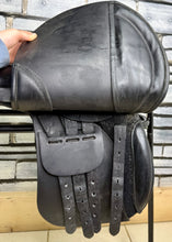 Load image into Gallery viewer, 16” Wide Native Pony Saddle Company WH/GP Saddle - Black