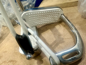 3 1/2”, 4” Rhinegold Kids Peacock Safety Stirrups - Rubber Ring - All Sizes