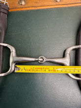 Load image into Gallery viewer, 5” Cheltenham Gag Bit with English Leather Cheeks - Brown - Running Gag