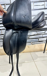 17 1/2” Wide Ideal Jessica Dressage Saddle - Black