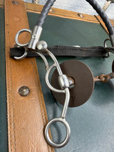 Load image into Gallery viewer, 5 1/2” Beris Tandem Black Sweet Iron Double Jointed Hackamore Combination Bit