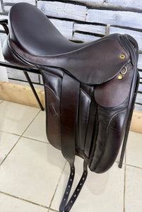 17” Wide Black Country Vinici Monoflap Dressage Saddle - Brown