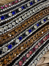 Load image into Gallery viewer, Crystal Browband - “Girls Best Friend” Colour - Ice, Fire, Diamond &amp; PinkGin - Bridle Brow Band