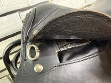 Load image into Gallery viewer, 12” XW Pony GP Saddle - Black Leather - Extra Wide - Shetland/Tiny Pony/Lead Rein