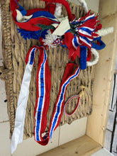 Load image into Gallery viewer, S/H Heavy Horse/Shire Ribbons, Flights &amp; Decoration - Red/White