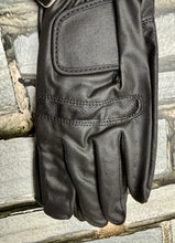 Load image into Gallery viewer, Plain Show Gloves - Technical Leather Look Fabric - Brown/Black - Showing/Working Hunter/Competition