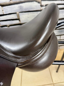 17 1/2” Medium Morris & Nolan High Wither Gold GP Saddle - Brown