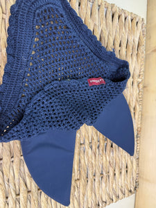 S/H Lemieux Acoustic Diamonte Fly Hood/Ears - Navy - L