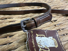 Load image into Gallery viewer, S/H Sabre Plain 5/8” Leather Reins - Brown - Pony