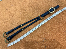Load image into Gallery viewer, S/H Adjustable Running Martingale Attachment - Black/Brass - Full