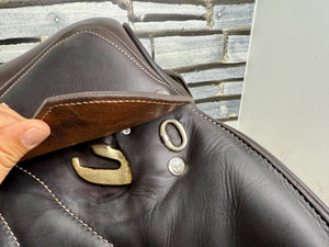 18 1/2” MW Voltaire Stutgartt Double Flap Jump Saddle - Brown
