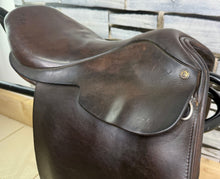 Load image into Gallery viewer, 15” Wide Fylde Hayden English Pony WH/Show Saddle - Brown