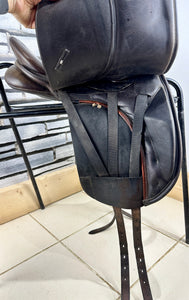 16 1/2” XW/Changeable Gullet Colliegate Convertible Dressage Saddle - Brown