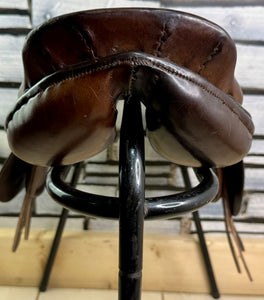 16 1/2” Global Saddlery English 1 1/4 St/8kg Weighted Racing Saddle - Brown