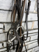 Load image into Gallery viewer, S/H English Complete Cheltenham Gag Hunting Bridle - Brown - Full
