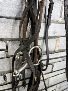 S/H English Complete Cheltenham Gag Hunting Bridle - Brown - Full