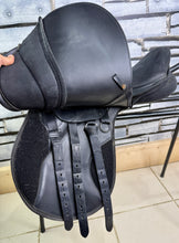 Load image into Gallery viewer, 16” XXW/Changeable Gullet Thorowgood T4 Pony Club LL GP Saddle - Black