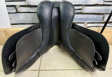 Load image into Gallery viewer, 14 1/2” Wide Silhouette Pony GP Saddle - Black - English Leather - Flat Tree