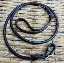 Load image into Gallery viewer, Rolled Leather In-Hand Show Lead - Brown