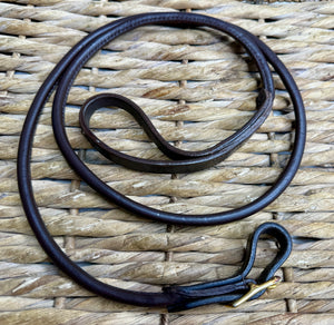 Rolled Leather In-Hand Show Lead - Brown