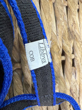 Load image into Gallery viewer, S/H Libbys Soft Web Flash Bridle &amp; Martingale - Blue/Black - Cob
