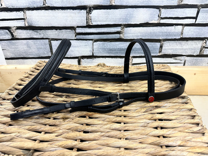 S/H Lemetex Cavesson Snaffle Bridle - Black - Cob