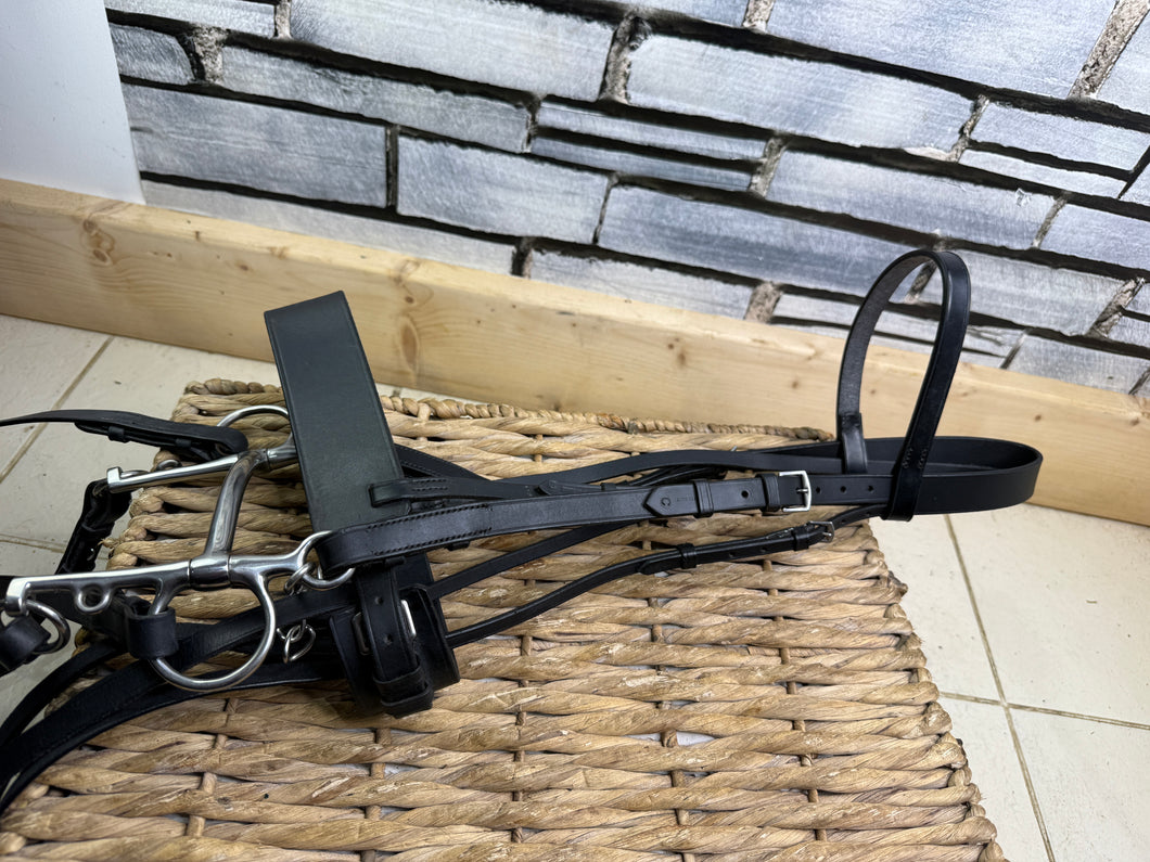S/H English Hunter Complete Pelham Bridle - Black - Full