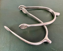 Load image into Gallery viewer, Ladies Spurs Short Neck/Shank Round Slots - Prince of Wales - POW - Showing, Hunting, Dressage - Stainless Steel