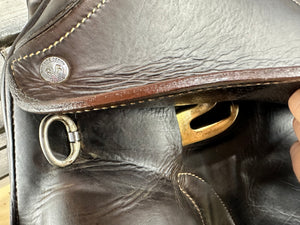 17 1/2” MW Voltaire Adelaide Monoflap Dressage Saddle - Brown