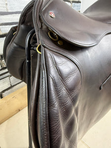 17” Wide Jeffries Falcon Hawk Event GP Saddle - Brown