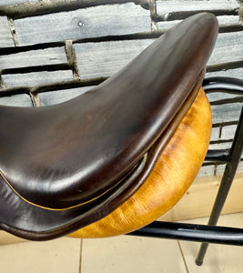 18 1/2” Medium (Fit 30) Stubben Siegfried Extra GP/Jump Saddle - Black/Tan