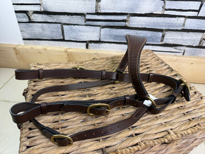 S/H Australian Stock Bridle/Headstall - Brown - Full