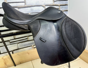 16 1/2” XW/Changeable Gullet Thorowgood Compact GP Saddle - Black