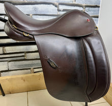 Load image into Gallery viewer, 16 1/2” Wide Jeffries Stamford English WH Saddle - Brown - Working Hunter Cob