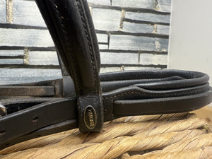 S/H Heritage Padded Comfort Flash Bridle -Black- Full
