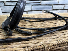 Load image into Gallery viewer, S/H Passier Rolled Dressage Snaffle Bridle - Black - Cob/Full