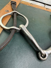 Load image into Gallery viewer, 6” Balding Gag Bit with English Leather Cheeks - Brown - Running Cheltenham Gag
