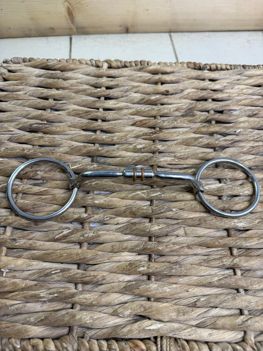 S/H 5 1/2” Curved Barrel Mouth Loose Ring Snaffle Bit