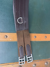 Load image into Gallery viewer, 50” GFS Anatomic Leather Atherstone Girth - Brown - Padded &amp; Elasticated