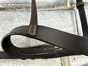 S/H English 1 1/8” Hunter Cavesson Noseband - Brown - Cob